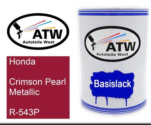 Honda, Crimson Pearl Metallic, R-543P: 500ml Lackdose, von ATW Autoteile West.